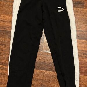 PUMA Kids Black and Gray Joggers